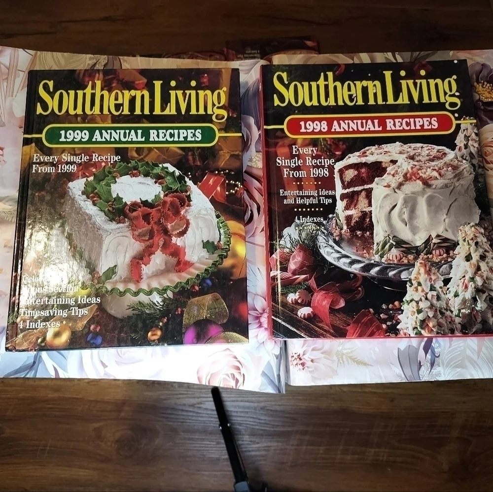 2 Southern living cookbooks 1999 Annual recipes and 1998 annual recipes